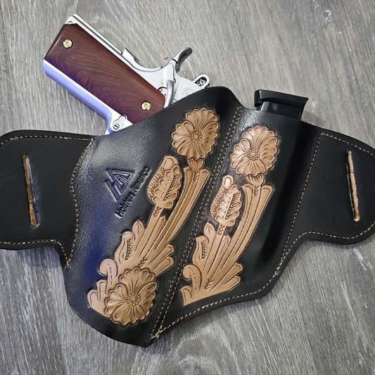 Scroll Design Leather Holsters