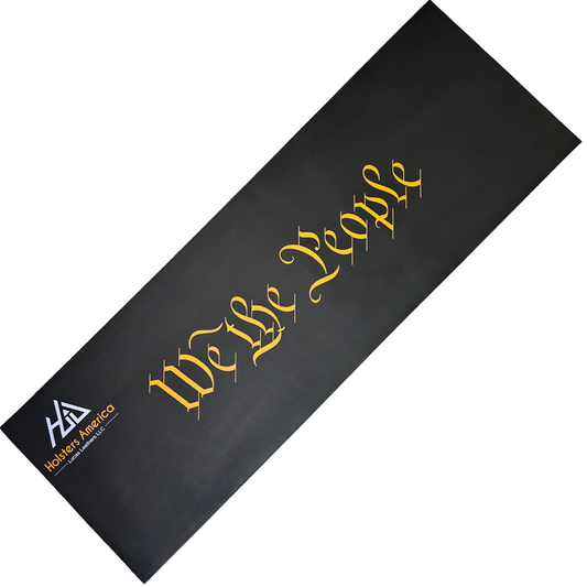 LEATHER Rifle CLEANING MAT WE THE PEOPLE Black 12" X 36"